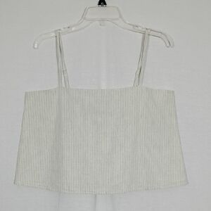 NWT Z Supply Ballast Casita Stripe Tank Sandstone Crop Women's Size Large Cotton